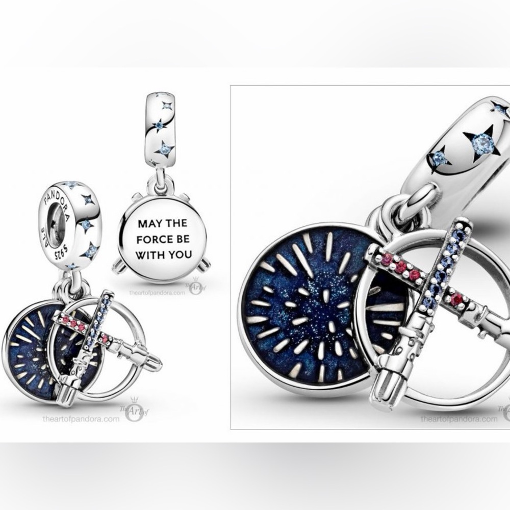 Star Wars lightsaber Pandora dangle charm